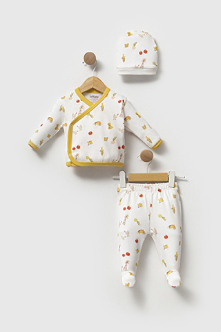 Strawberry Organik Theme 3lü Zıbın Set